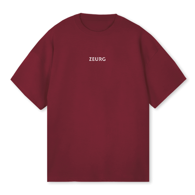 ZEURGCLASSIC Burgundy Oversized Tee.