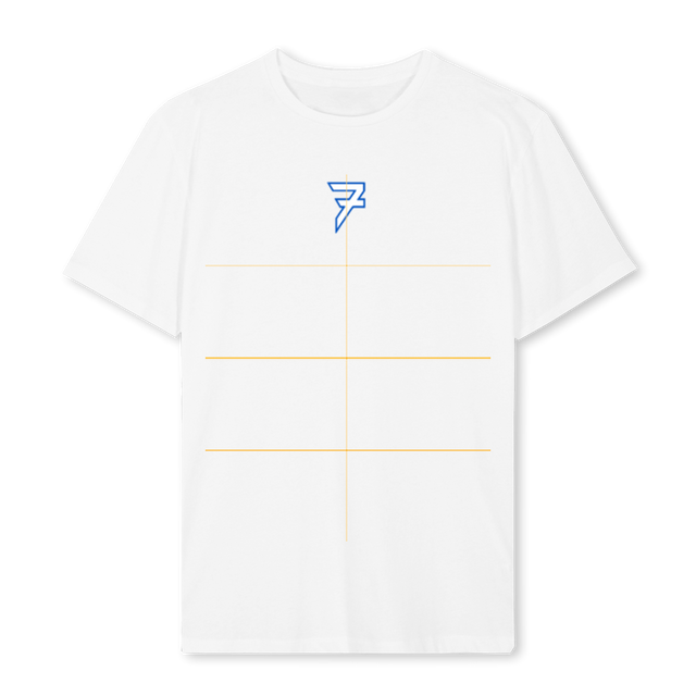 BLUELOGOWHITEFILL White Regular Tee.