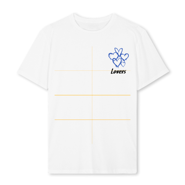 LOVERSBLUEMOONWHT White Regular Tee.