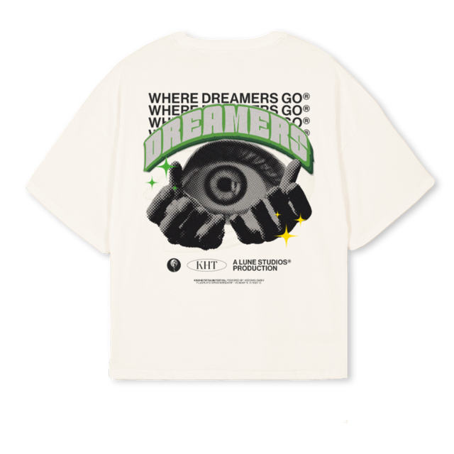 LSKHTWHITE Vintage White Oversized Boxy Tee.