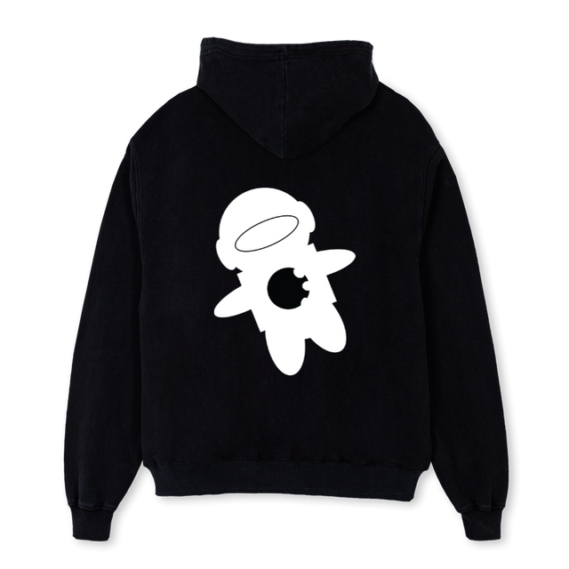 NFMQUEENSBLACKH Black Oversized Hoodie.