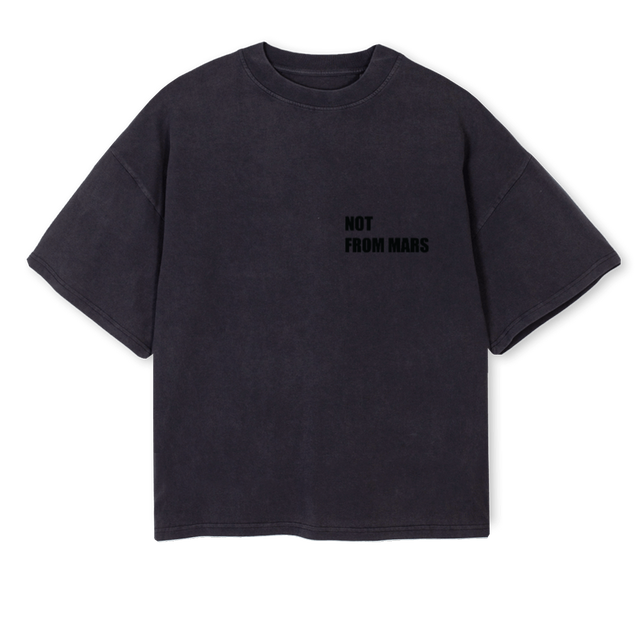 BOXYHOLLYWOODVBLACKT Vintage Black Oversized Boxy Tee.