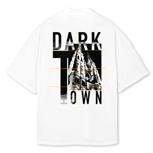 CHATEAUNOIR CASTLE White Oversized Mock Neck Tee.