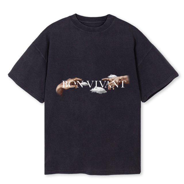 HANDSOFBVG Vintage Black Oversized Tee.