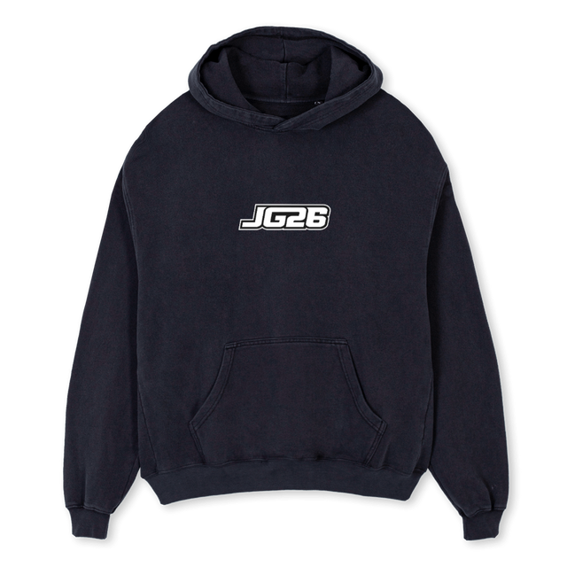 J_1 Vintage Black Oversized Hoodie.
