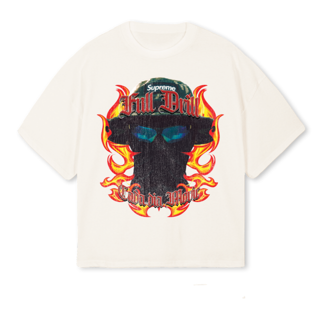 FDFESTIVALWHITE Vintage White Oversized Boxy Tee.