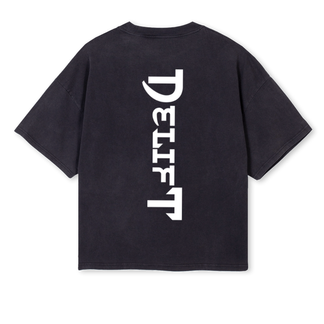 BACKWHITE Vintage Black Oversized Boxy Tee.