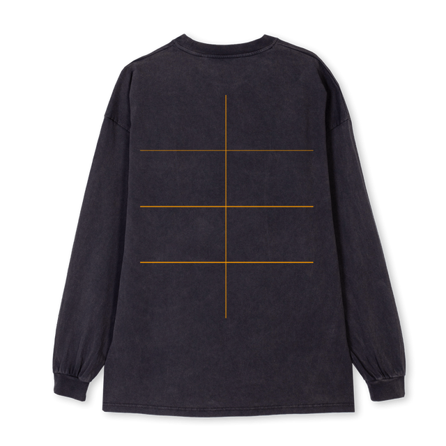 ANGELL Vintage Black Oversized LS Tee.