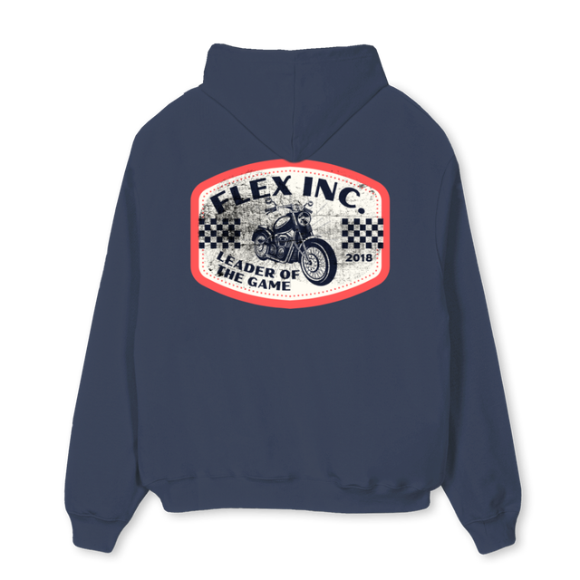 MOTOR Navy Blue Oversized Hoodie.