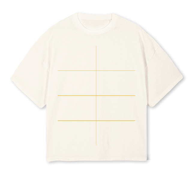 BAKERSDOZENOGTEECREA Cream Oversized Boxy Tee.