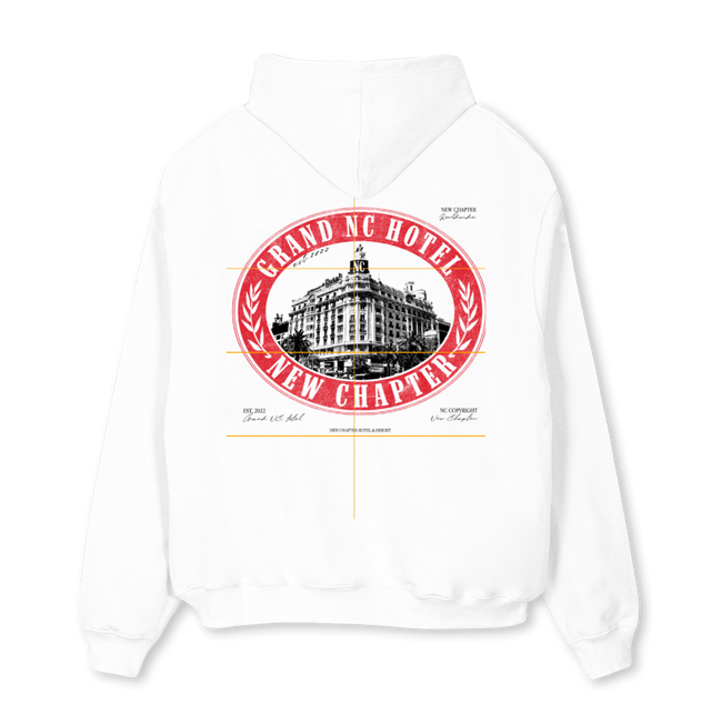 NCHOTELREDSWEAT White Oversized Hoodie.