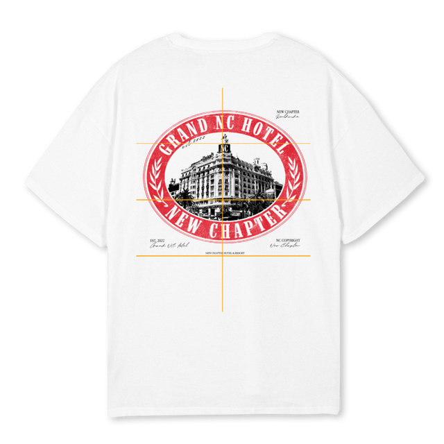 NCHOTELRED White Oversized Tee.