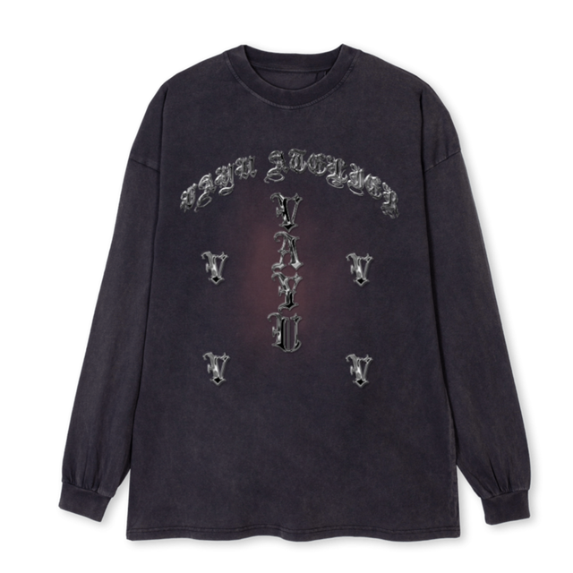 VAYU Vintage Black Oversized LS Tee.