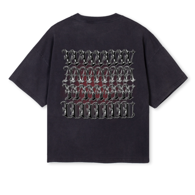 VAYU Vintage Black Oversized Boxy Tee.