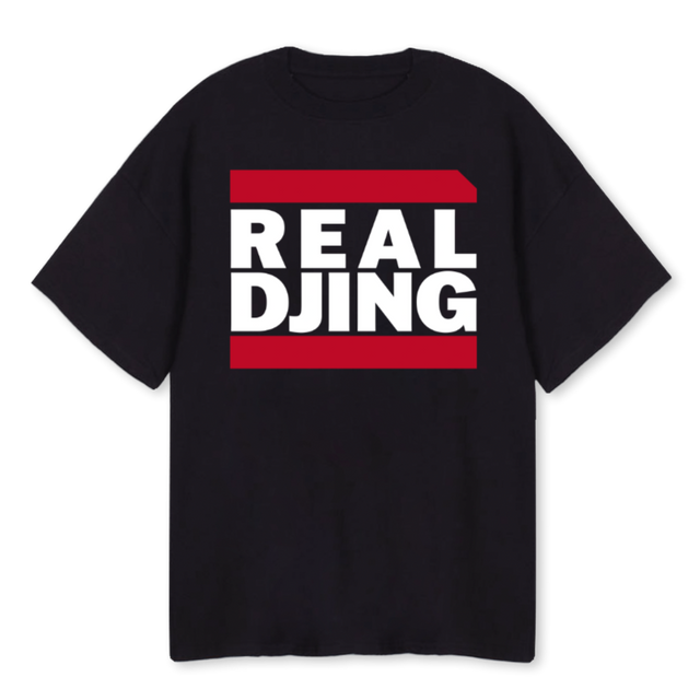REALDJINGBLACK Black Oversized Tee.
