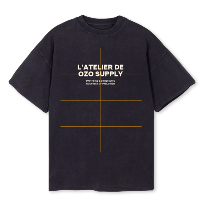 EROSPSYCHE Vintage Black Oversized Tee.