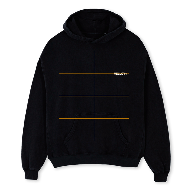 VHODONE Black Oversized Hoodie.