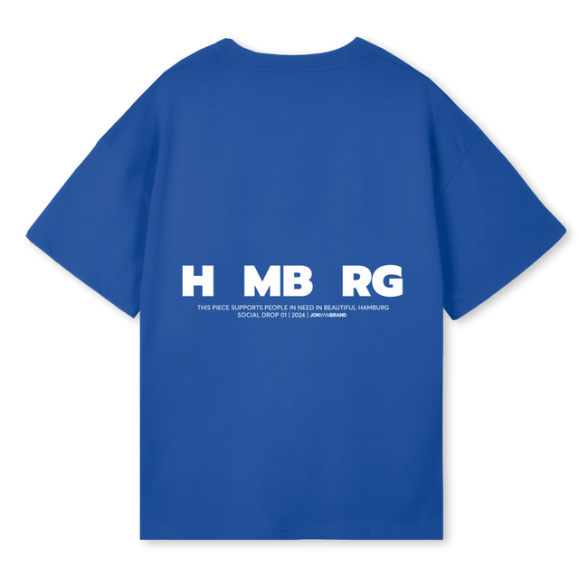 JVBHAMBURG Cobalt Blue Oversized Tee.