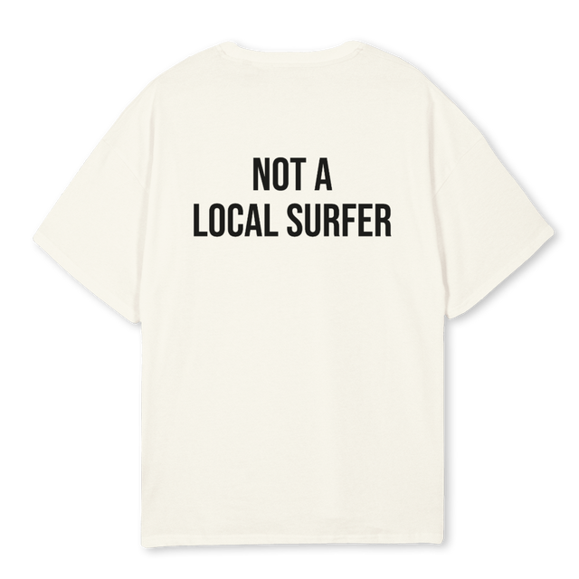 JVBNOTALOCALSURFER Cream Oversized Tee.