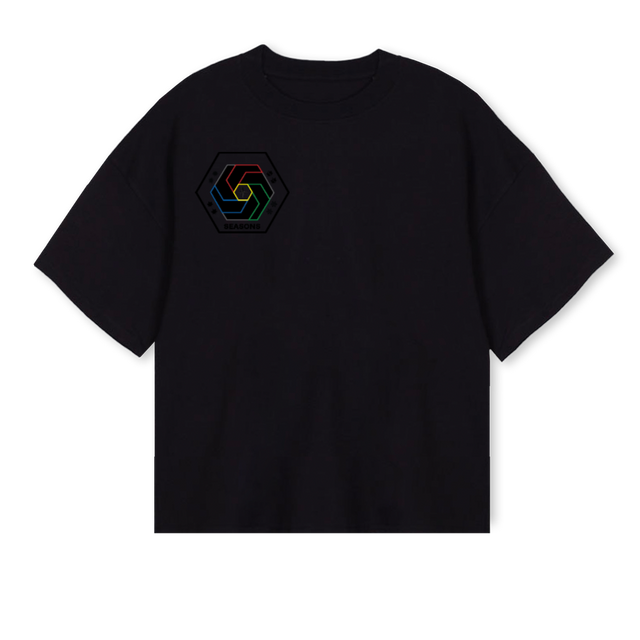 REEDD Black Oversized Boxy Tee.
