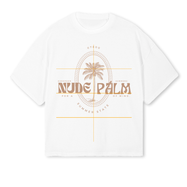 ISLAND White Oversized Boxy Tee.