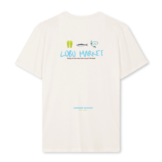 LOBOMARKETTHINGS Vintage White Regular Tee.
