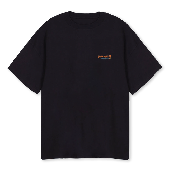 LOBOMARKETAPSPRITZ Black Oversized Tee.
