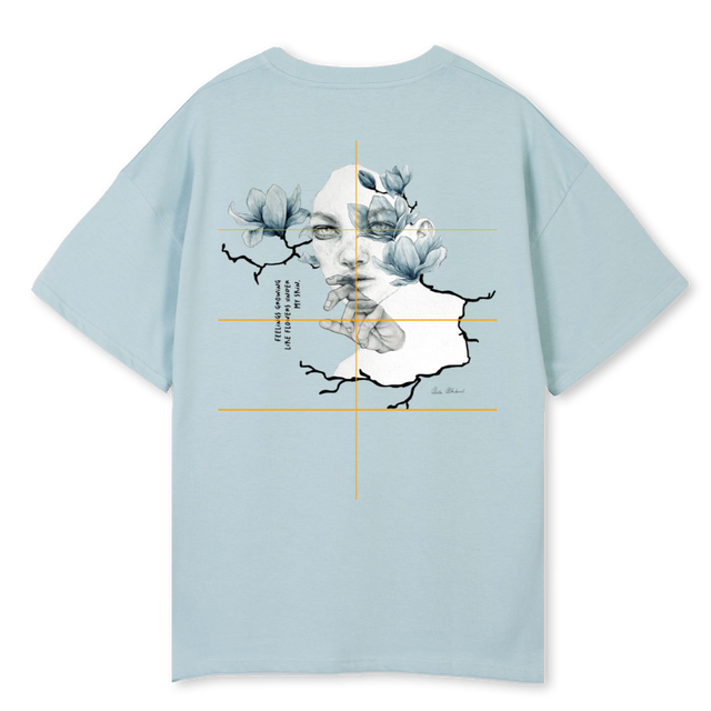 GULLERBLUE Cold Blue Oversized Tee.