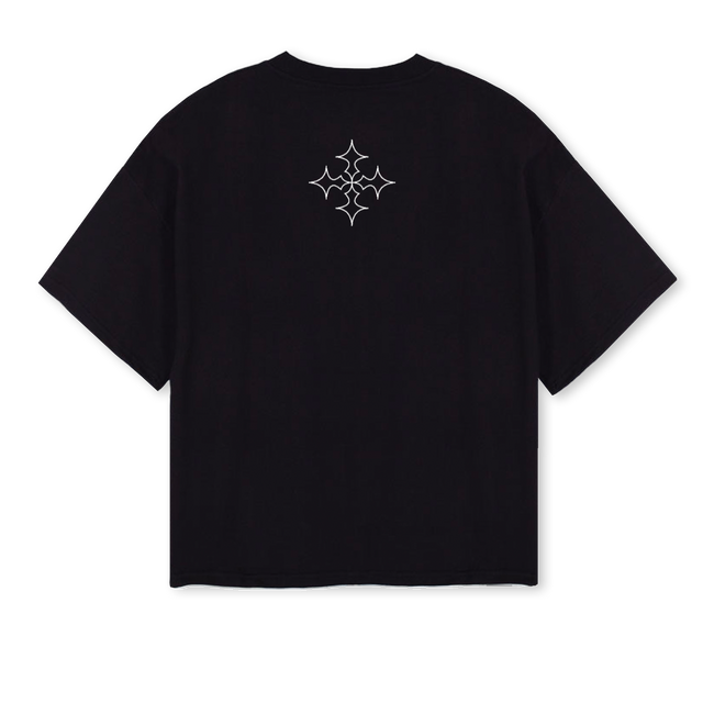 CULTUREACADEMY Black Oversized Boxy Tee.
