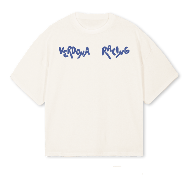 VERDONARACING Vintage White Oversized Boxy Tee.