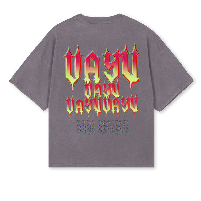 VAYUU Pigment Grey Oversized Boxy Tee.