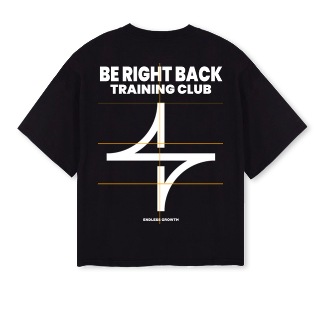 BRBSAMPLEONEB VDEUX Black Oversized Boxy Tee.