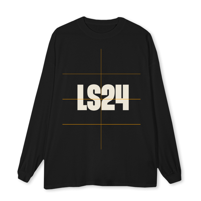 VVVVVVV Black Oversized LS Tee.