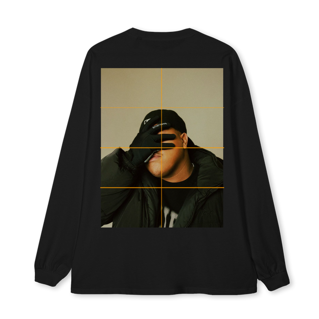 VVVVVVV Black Oversized LS Tee.