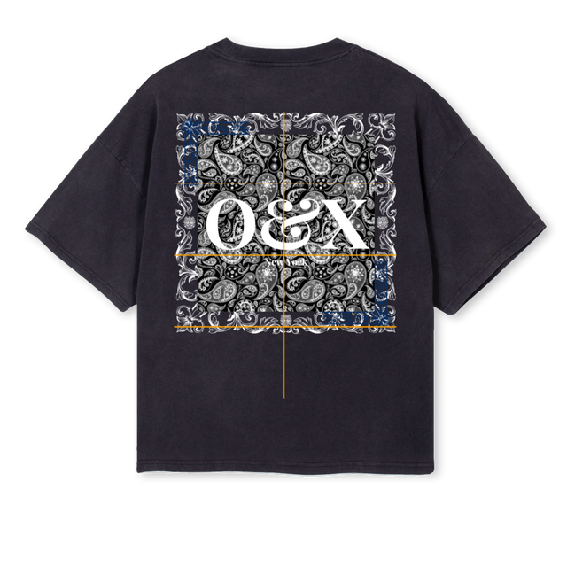 BANDANATEETWO Vintage Black Oversized Boxy Tee.