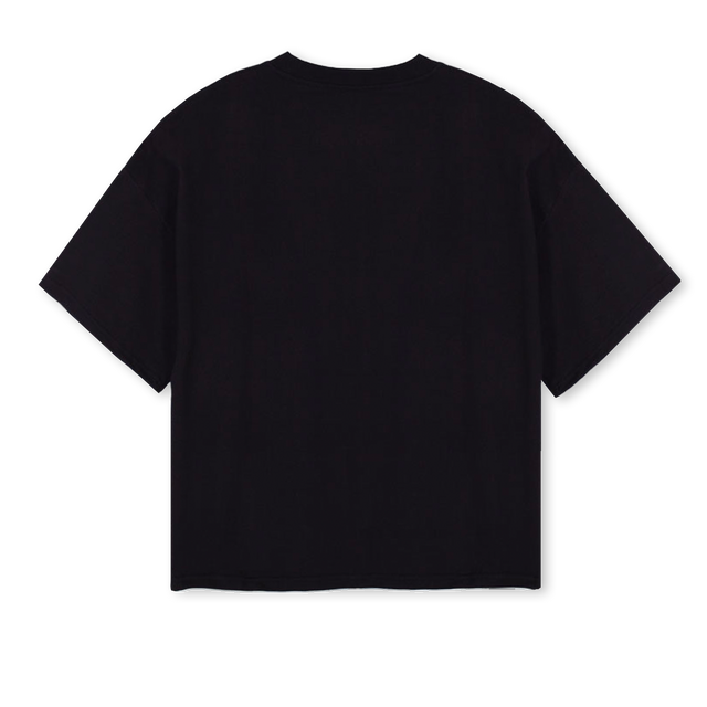 WASHED Black Oversized Boxy Tee.