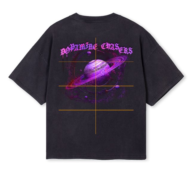 DOPAMINECHASERS Vintage Black Oversized Boxy Tee.