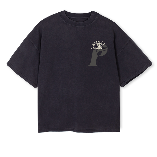 LOVEPARTY Vintage Black Oversized Boxy Tee.