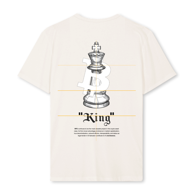 BTCCHESSKING Vintage White Regular Tee.