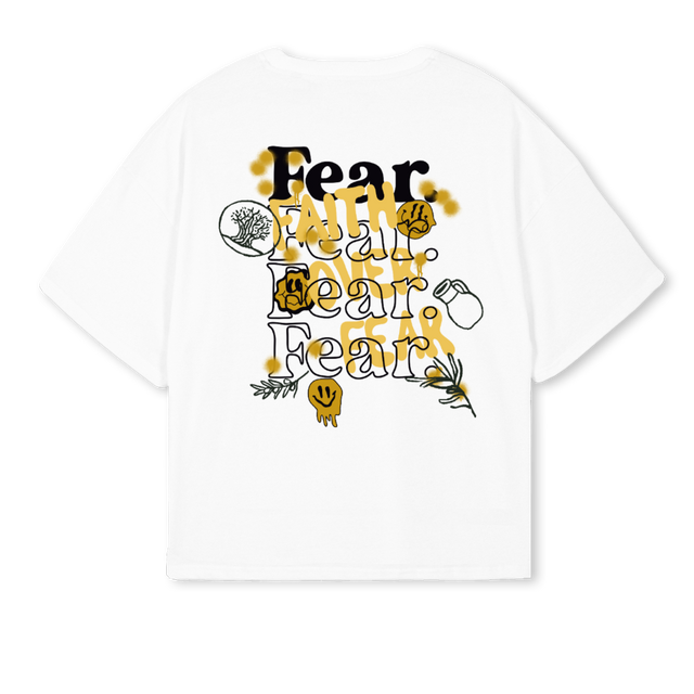 FAITHDRIP White Oversized Boxy Tee.