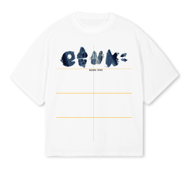 DENIMETUKWHITE White Oversized Boxy Tee.