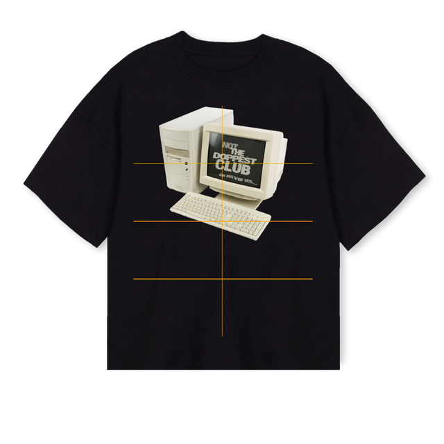 VENTANA Black Oversized Boxy Tee.