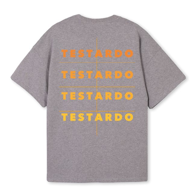 ORANGESHADETEE Grey Marl Oversized Tee.