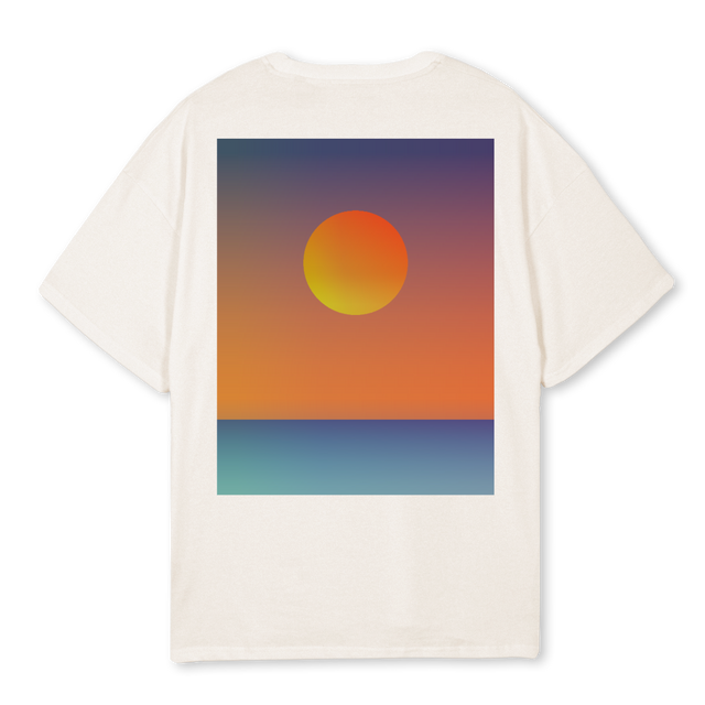 SUNSETTEE Vintage White Oversized Tee.