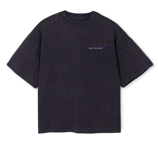NMBRSVINTBOXPRPL Vintage Black Oversized Boxy Tee.