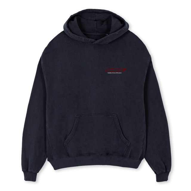NMBRSREDTWO Vintage Black Oversized Hoodie.