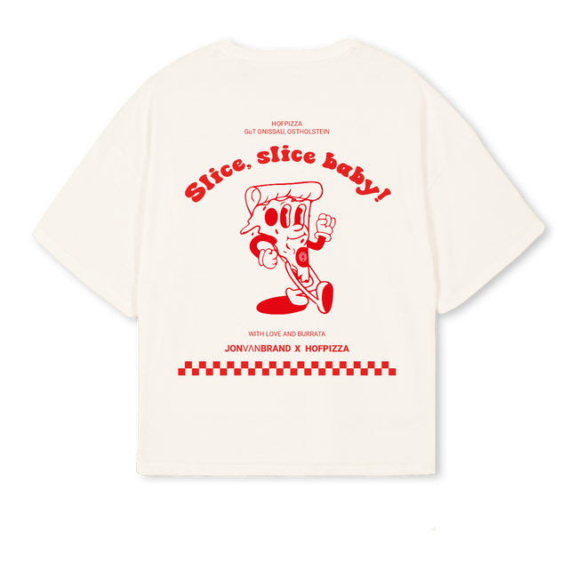 HOFPPIZZAM Vintage White Oversized Boxy Tee.