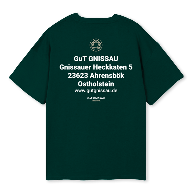 GUTGNISSAUSIZEM Wild Green Oversized Tee.
