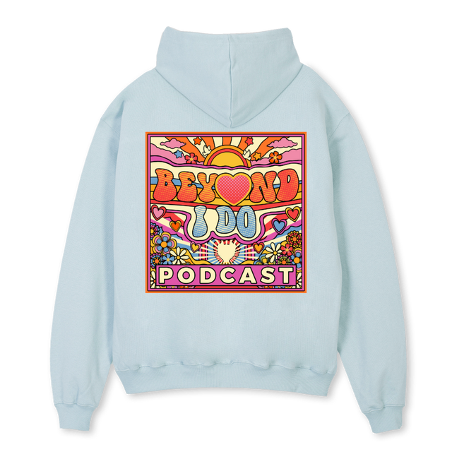 BIDHOODIE Cold Blue Oversized Hoodie.