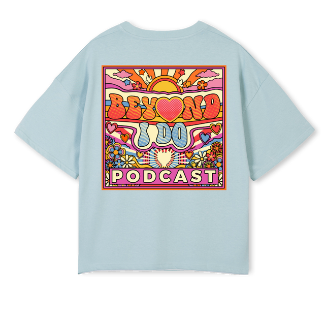 BIDSHIRT Cold Blue Oversized Boxy Tee.